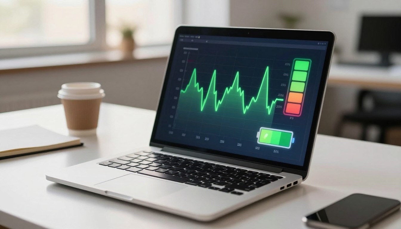 laptop battery percent jumps
