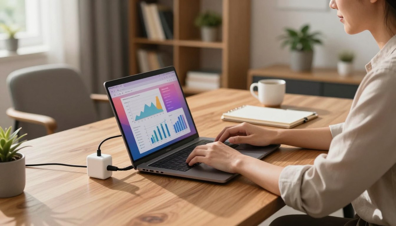 using laptop while charging